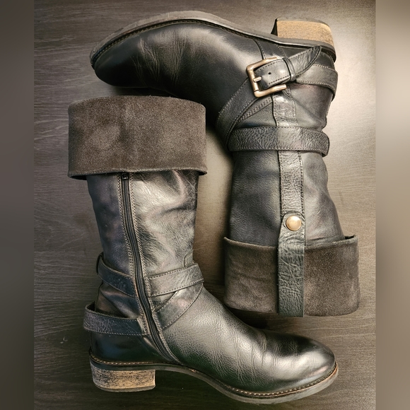 CORDANI WOMEN'S RIDING BOOT'S BLACK LEATHER ZIPPER CALF BOOTS Size 37 US Size 7 - Picture 11 of 11